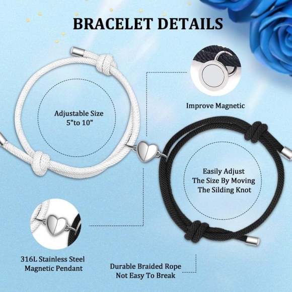 Couples bracelets 🖤🤍🖤🤍 - Picture 1 of 6